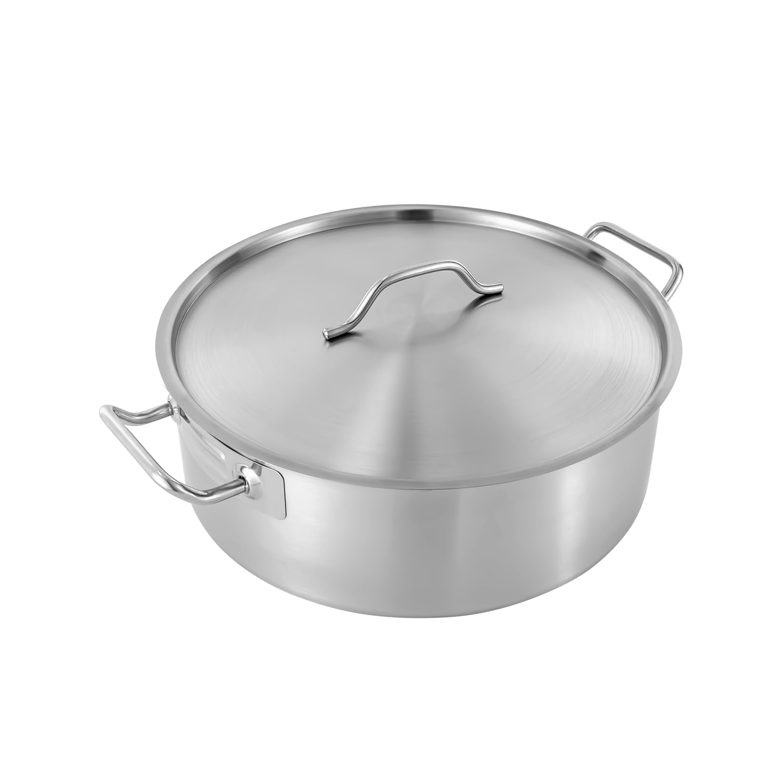 11 quart stainless steel stock pot with lid silver with double handle induction cooking pot for all stoves for soup seafood stock canning and for catering for large groups and events
