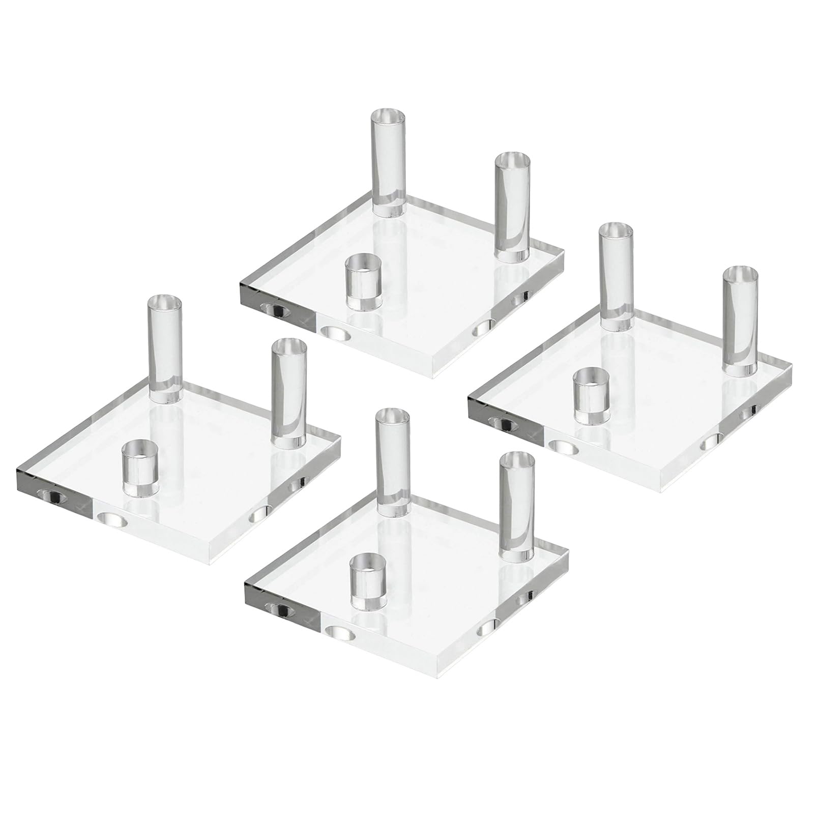 GTYLF 4 Piece Acrylic Display Easels for Rock Minerals and Small Books Fossils Corals Holder Elegant Desk Organizers Clear Easels Holder