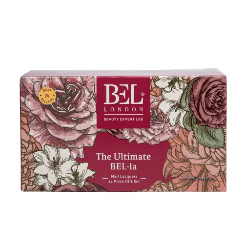 BL The Frenchie Lot de 6 vernis à ongles multicolores – La reine de luxe – Le kit parfait pour une manucure française parfaite – Un ensemble de vernis à ongles nude de de qualité professionnelle