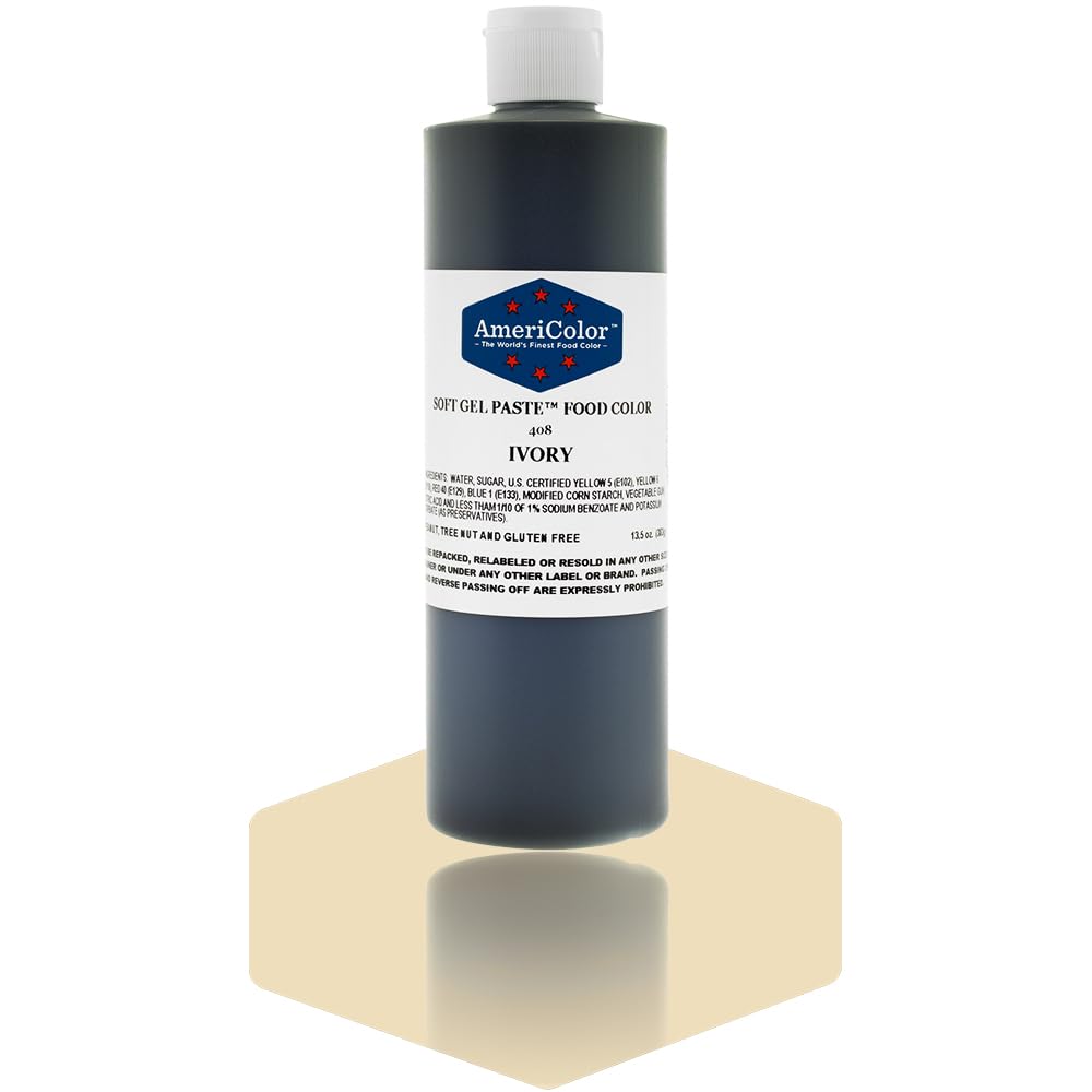 Americolor Ivory Soft Gel Paste 13.5 Ounce Soft Gel Food Color