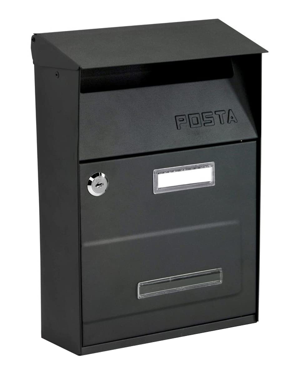 Kippen 10006HN - Cassetta Postale Modello Next, Colore Nero, Misure: 320x220x100 mm