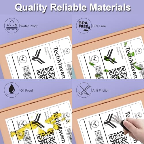 Image of 70gsm Thermal Label Printer Paper-4 inchx 6 inch(100 x 150 mm) Self Adhesive Stickers for Transfer Thermal Printing. Ideal for Shipping, Parcel, Barcode & Address Labels-400 Labels /Roll(Pack of 4)