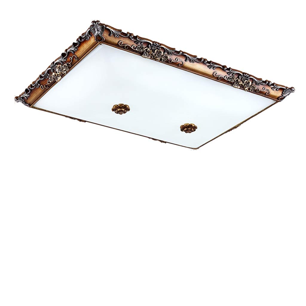 HynJGih Living Room Lights Vintage Rectangular Ceiling Simple Master Bedroom Lamp Room Study LED Lighting(Stepless dimming,85 * 60cm)
