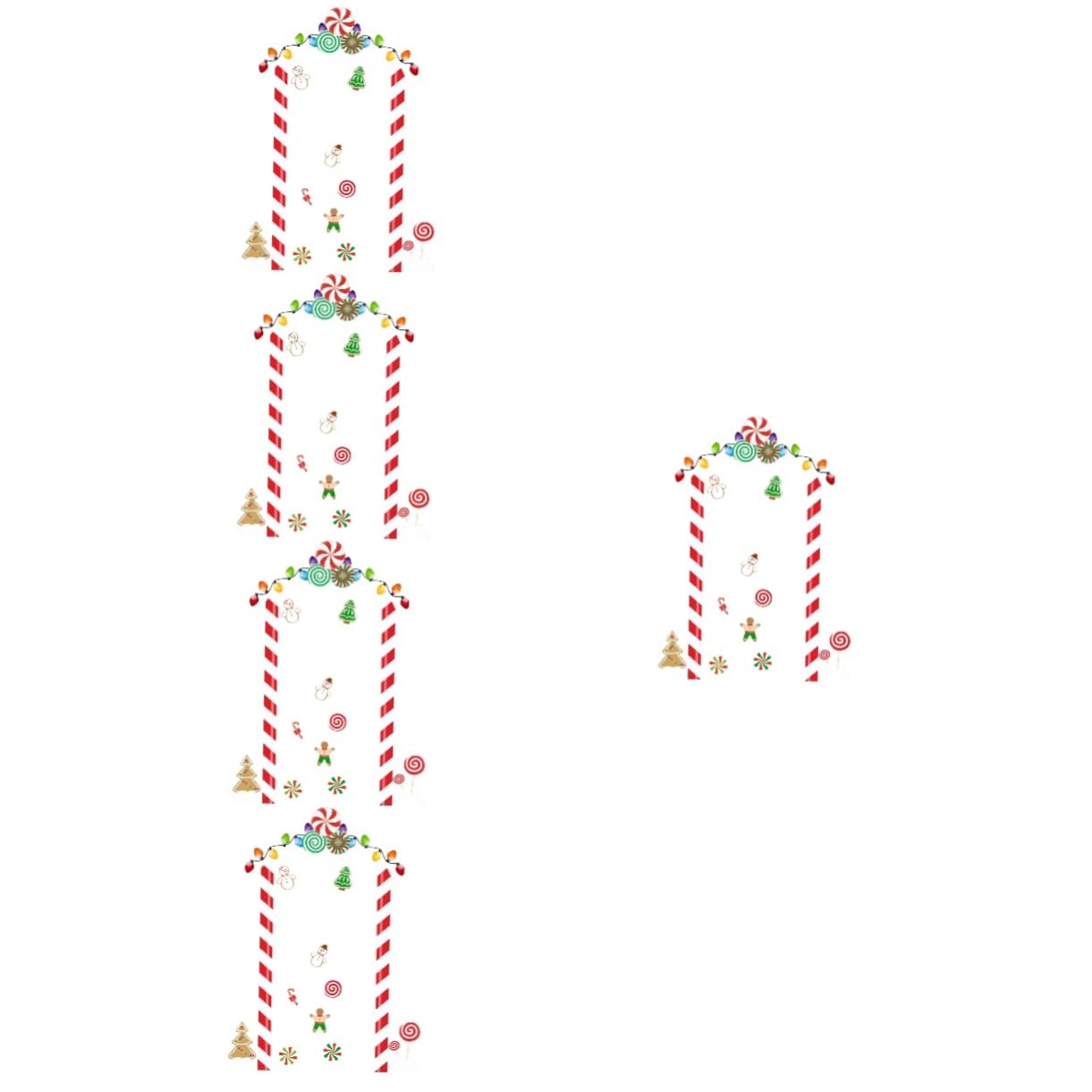 HOMSFOU 5sets Adesivi Natalizi Per Porta Decorazioni Festive Per Interni Ed Esterni Facile Applicazione e Adatto Tutti Tipi Di Porte Crea Un Atmosfera Magica Per Feste Di Natale