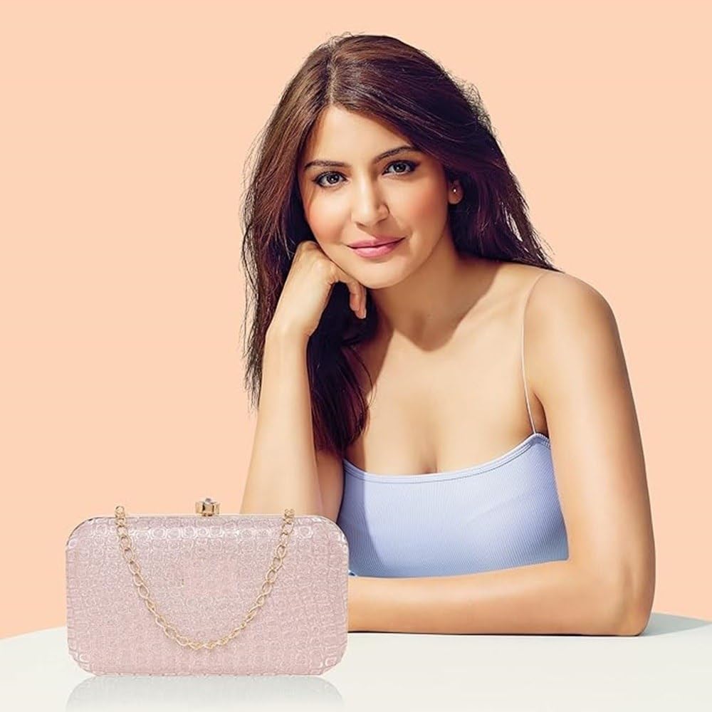 Luxansa Women’s Glitter Clutch Bag Rhinestone Crossbody Purse Wedding Party Clutch for Women