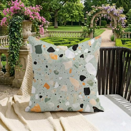 Housse de coussin en lin 80x80 cm impermeable avec impression double face premium - 4