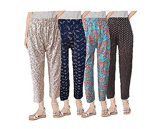 Women's Cotton Printed Pyjama/Trackpant Bottomwear Pack of 4-image-13