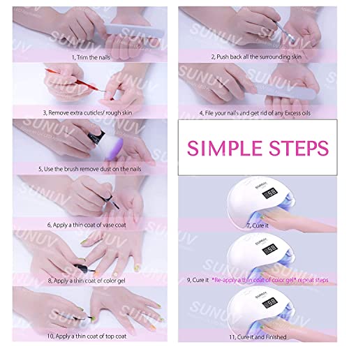 Bunny Nail Studio Uv Lamp For Nail | Sun 5 Uv Led Nail Lamp | Gel Nail Polish Uv Light | Nail Polish Dryer Uv lamp | Uv Lamp For Nail Art | Manicure Pedicure Uv Lamp | 48w - Image 6