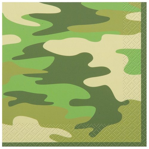 Camo Beverage Napkins, 16ct