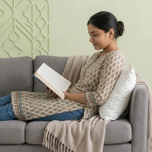 Image of SAJAVAT HOME Compact Microfiber Cushion Insert | Soft Hypoallergenic White Sofa Pillow for Couch, Bed & Home Decor | 12x12 Inches (30x30 cm) | Pack of 1