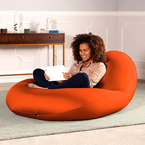 Jaxx Nimbus Spandex Bean Bag Chair For Adults-Furniture For Rec, Family Rooms And More, Large, Orange #TOP2
