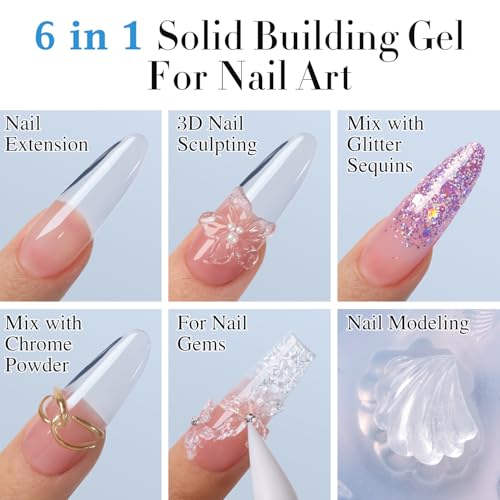 Gel Esculpidor 3D Clear para Uñas 60g miniatura 3