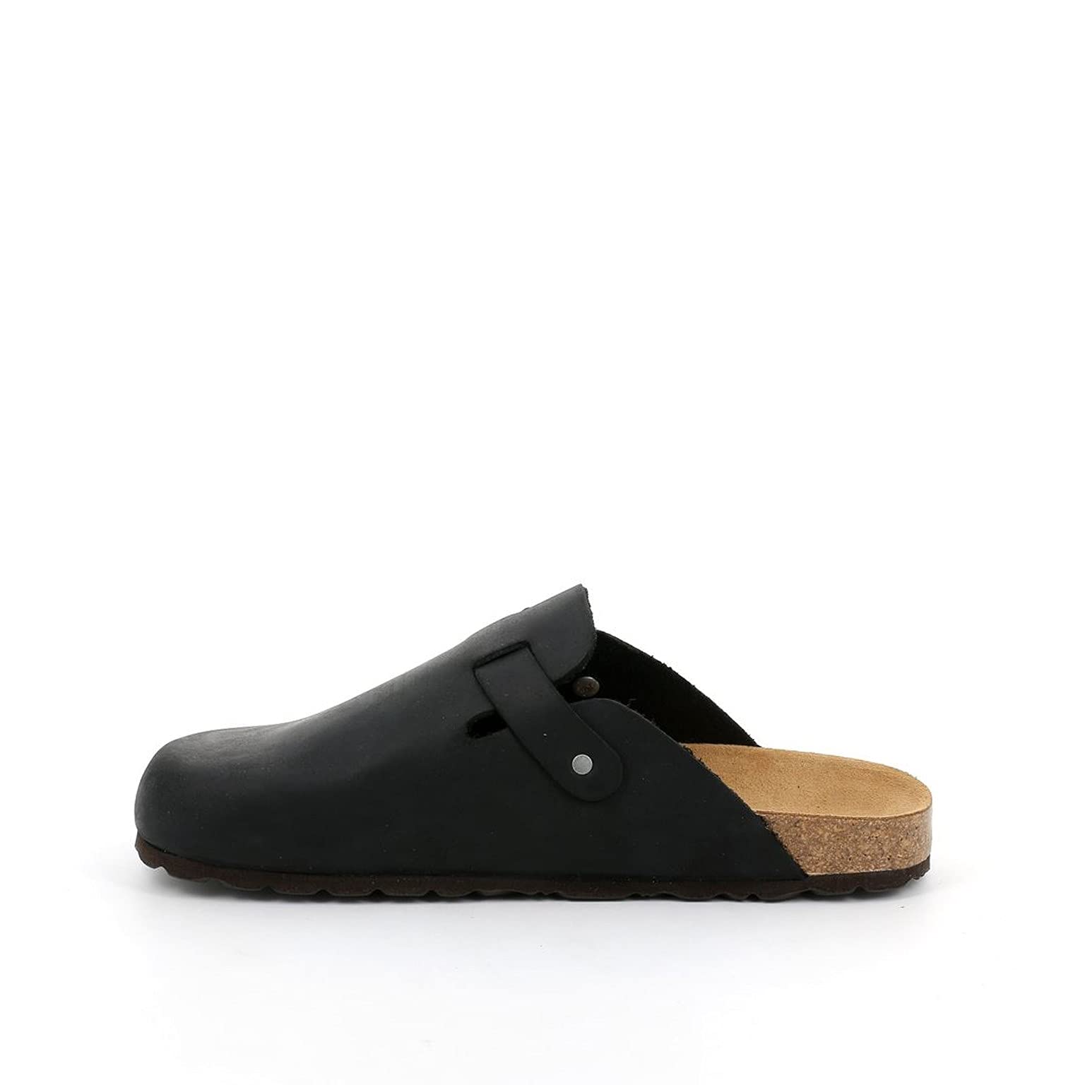 Grunland CB7034 Robi Ciabatta Uomo in Pelle INGRASSATA Plantare BIRK