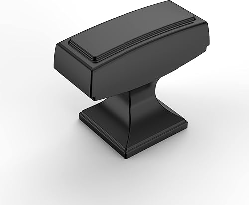 Amerdeco Paquete de 10 pomos de gabinete color negro mate de 14 pulgadas 1378in manijas de gabinete de un solo agujero pomos de cajones y tiradores