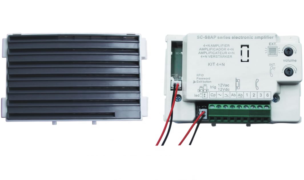 Kit citofono 6 appartamenti audio analogico 4+n – Citofono condominiale per 6 unità abitative, – Posto esterno, citofoni interni, alimentatore e scatola da incasso inclusi – professionale