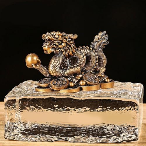 Estatua Pequeña de Dragón Feng Shui 11 cm Rojo miniatura 2
