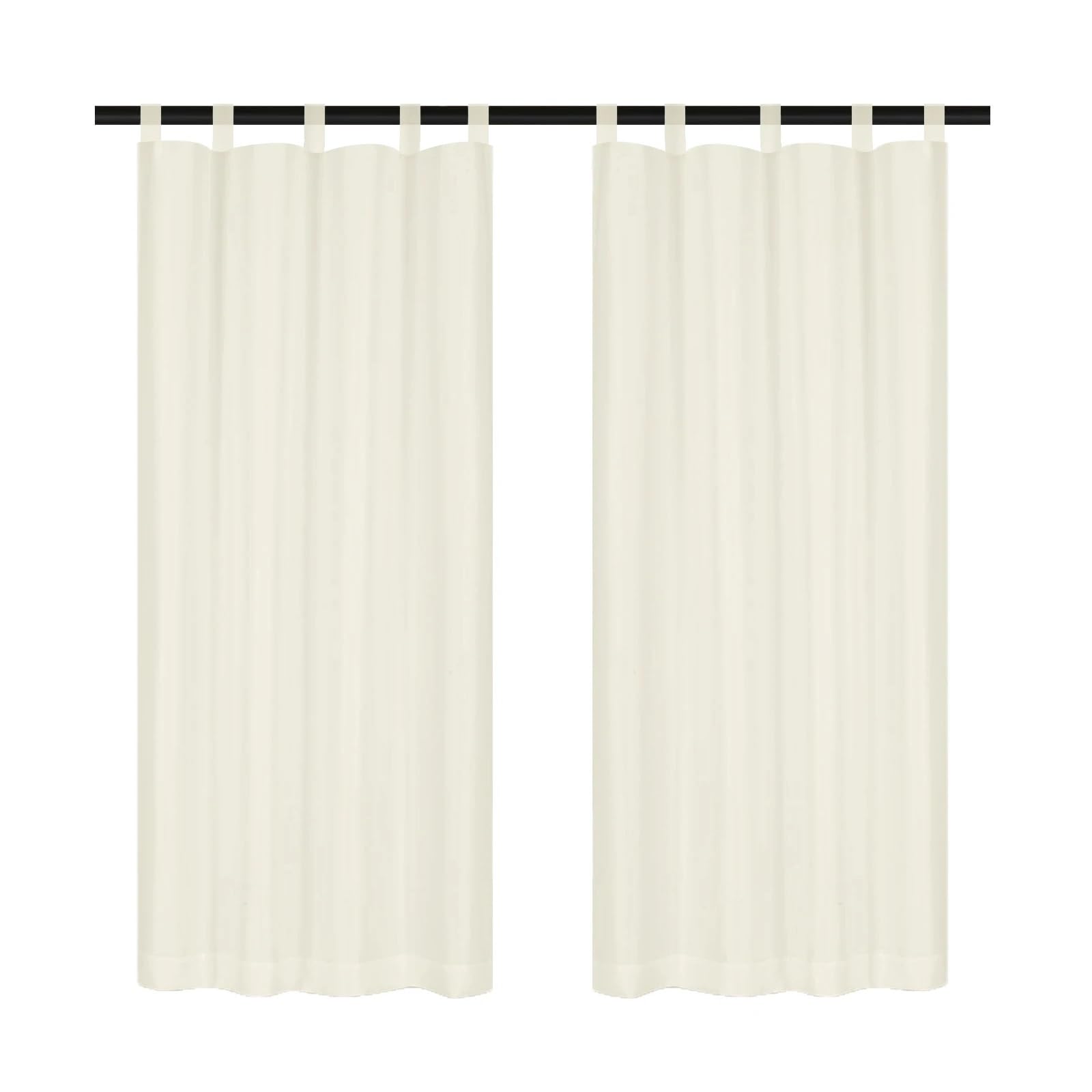 Zymjzbetic Pergola Curtain Waterproof Sheer Voile Curtains – Tab Top for Patio, Gazebo & Indoor Windows(Beige-1 Panel,W132xH244cm)