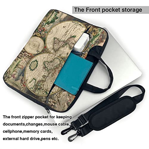 Bolso Vintage para Laptop con mapa mundial impreso miniatura 4