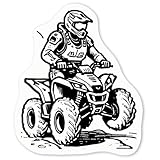 Azeeda 4 x 'Amphibious ATV 4 Wheeler' White Premium Vinyl Decal Stickers β Waterproof, Durable & Easy to Apply - Ideal for Car Bumpers, Windows, Bins and More (DW00110692)