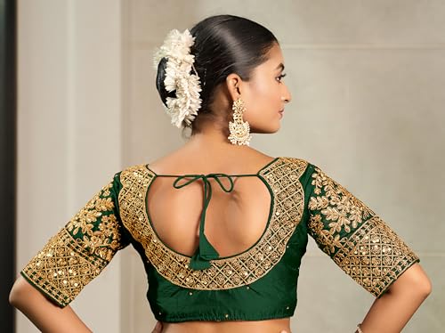 Image of Vihu Fashion Women Silk Half Sleeve Blouse