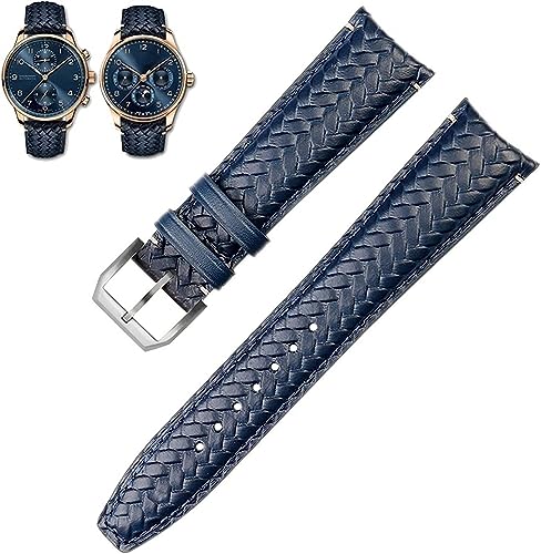 Bracelet LAMGUL en cuir de vache pour montre IWC IW344205 et Chronographe Pilot avec boucle 22mm