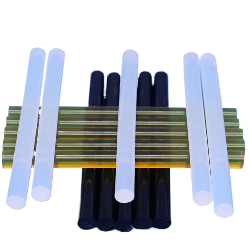 Colla A Caldo 7mm Stick di colla a caldo neri da 11 mm x 5 pezzi for pistola for colla elettrica, album artigianali, accessori in lega, for auto, senza vernice Colla A Caldo Ricariche(150mmBlack20Pcs)