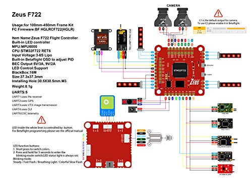 Hglrc Zeus F722 3S- 6S Fc Flight Controller Built-In Barometer 16M Black Box For Dji Fpv Racing Drone Hobby Rc Quadcopters Multirotors #TOP5