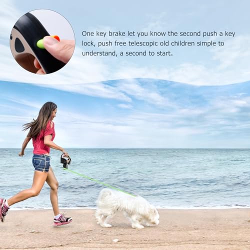 Doppelte Einziehbare Hundeleine, 3m Ausziehbare Doppel-Hundeleine mit LED Licht, Robuste Haustierleine, Double Dog Lead, 360-Grad-Drehgelenk, Rollleine für Hunde bis zu 30kg, Braun