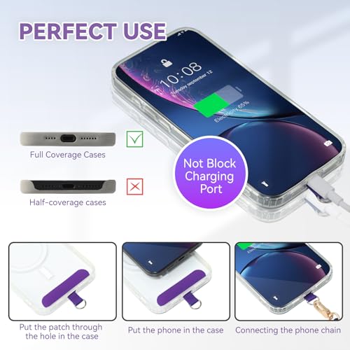 Image of VVAAGG Cell Phone Lanyard for iPhone: Crossbody Phone Strap Adjustable Neck Wrist Strap Anti Theft Long Lanyard Travel Essential for Women Most iPhone