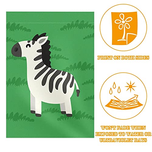 Drapeau de jardin vert zèbre pour une décoration extérieure moderne de terrasse - 2