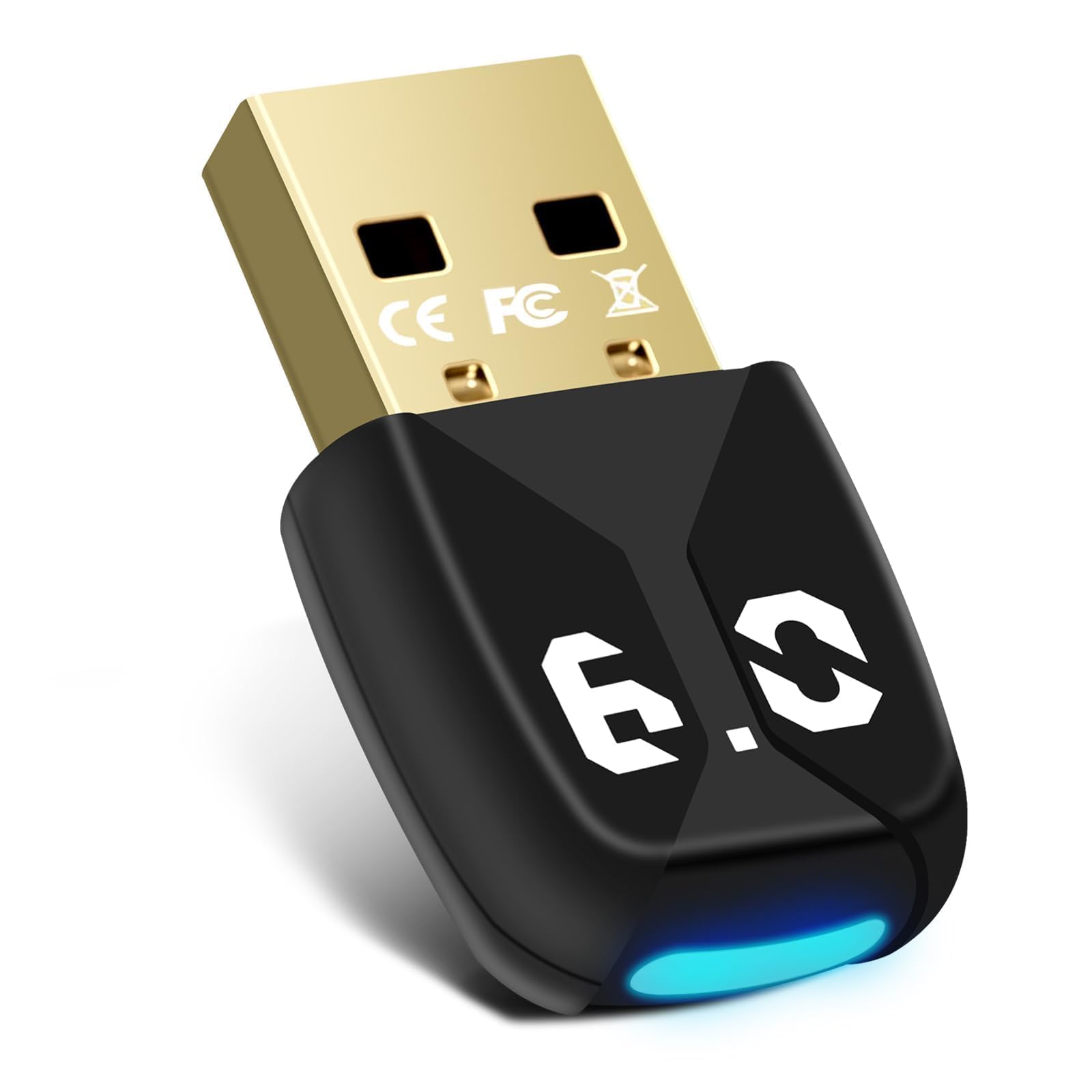 Adaptador 6.0 Bluetooth para PC, Bluetooth USB Stick Dongle, Baja Latencia, Compatible con Windows 11/10/8.1/7, Compatible con Bluetooth 5.4, 5.3, etc, para Auriculares, Ratones (B)