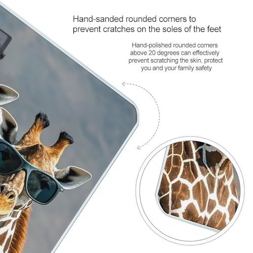 Báscula digital vidrio templado diseños de jirafas miniatura 4