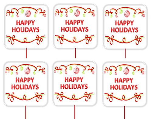 Bundleofbeauty Item#45610 Happy Holiday Christmas Ornaments Party Cupcake Picks -24pack