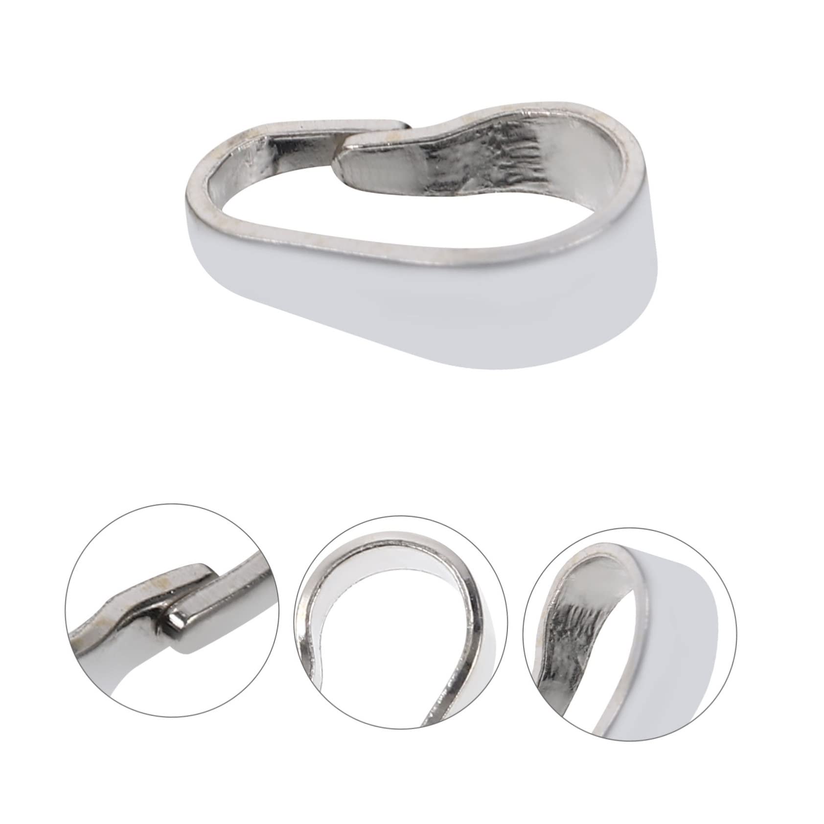 SHINEOFI 30 Stk hängende Schnalle armbandverschluss anhängerstecker silberne Klemmschlaufe DIY-Halsketten-Ergebnisse Schmuckanhängerverschlüsse Verschlüsse Kettenverbinder Silber- Silver
