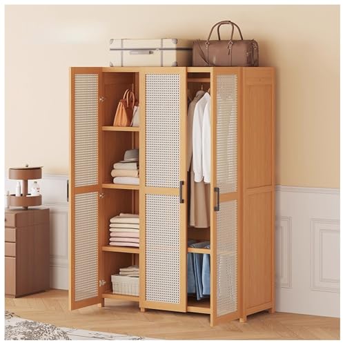 aoiuaoeniu Armario para Dormitorio Multiusos con una Barra para Colgar y Estantes, Material de Madera,Mucho Espacio, Carga 100 kg, para salón, Oficina : 60/90x42x160CM