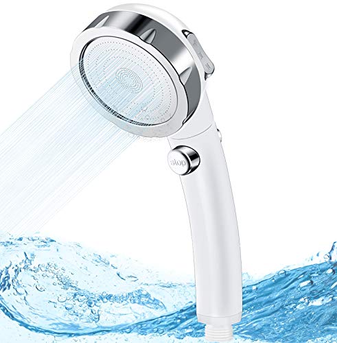 rokeye 最新版 シャワーヘッド 3段階モード 節水シャワー 手元止水 極細水流 低水圧増圧 軽量 節水 バスグッズ バス用品 取り付け簡単 パッキン付き ホワイト