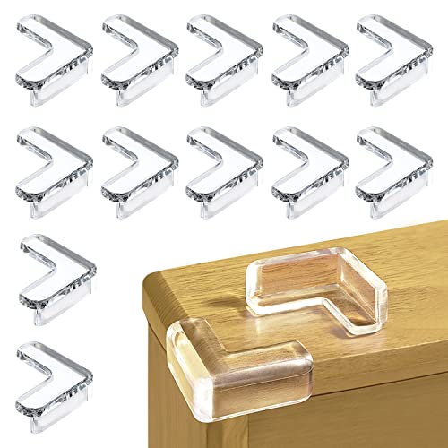 Lot de 12 Protections d'angle pour Enfants, Protections d'angle de Table, Protections d'angle de sécurité pour bébé avec Rubans adhésifs pour armoires de Table, Meubles, Coins Pointus Cover