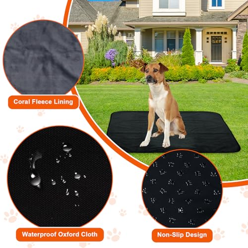 YBCCBY Hundedecke Faltbare Haustier Decke Camping Doppelseitige Hundematte Wasserdicht Hund Katze Mat rutschfest Hundepolster Hundebett mit Tragetasche Reisedecke für Haustier (100 * 70cm)