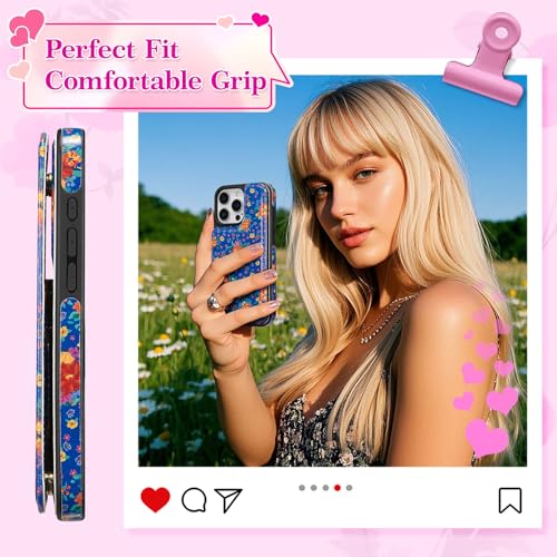 ZCDAYE Wallet Case with Card Holder for iPhone 14 Pro Max, Blue Blossom - image 5
