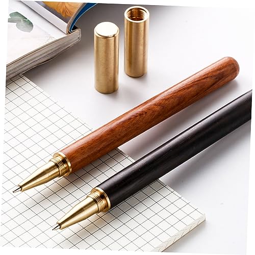HOMSFOU 2 bolígrafos de tinta marrón tipo gel miniatura 7