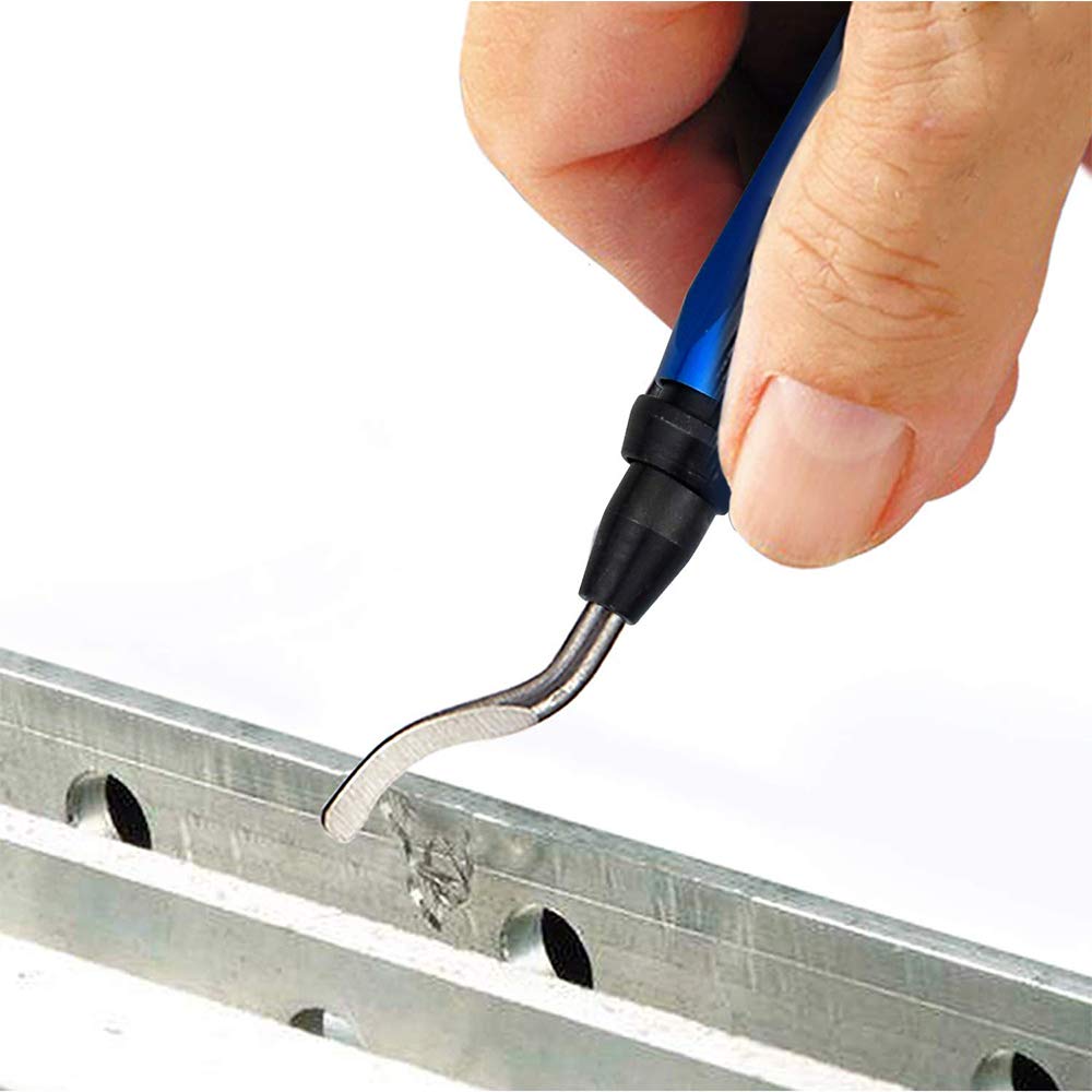 Outil Finition Impression 3D Outil D'ébavurage Manuel Heeieuk - 21 Lames Incluses - Pour Plastique, Aluminium Et Acier - Poignée Métal Confort Ponçage Fin DIY