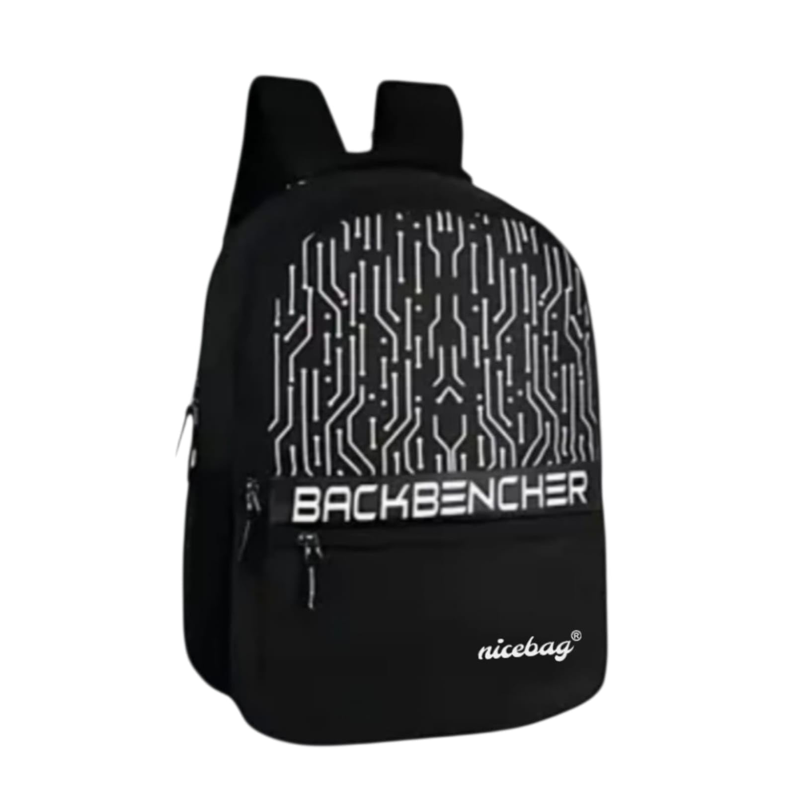 Backbencher Laptop Backpack for Boys & Girls | 2 Compartments, Front Pocket | Adjustable Straps | Durable Fabric | College, & Daily Use Bag-image-5
