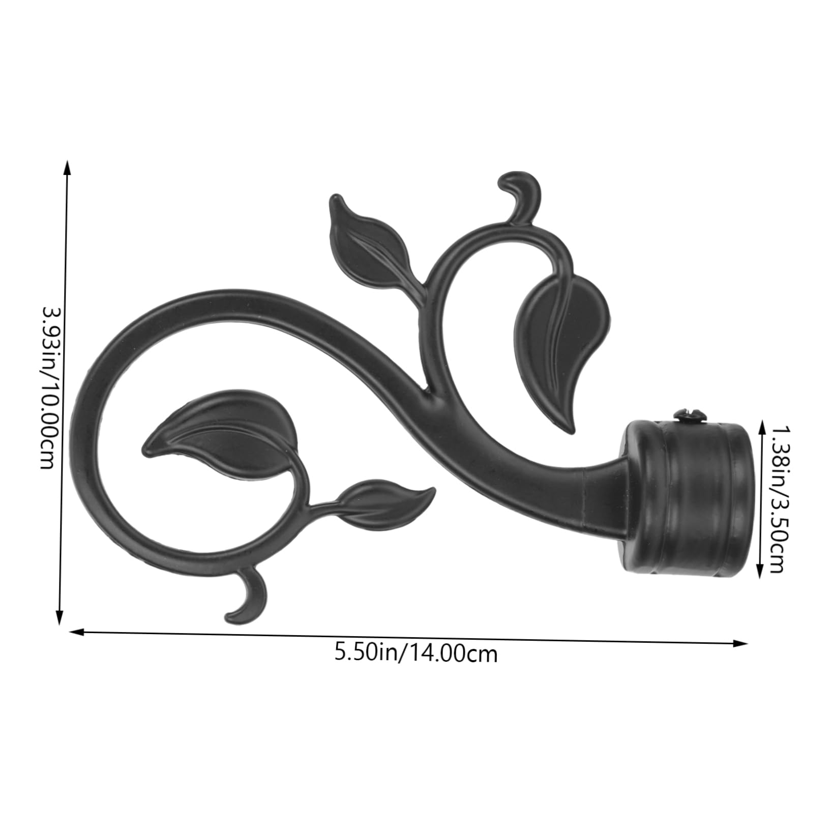 Cabilock 2pcs Curtain Rod Finials Stylish Curtain Pole Ends Elegant Drapery Accessories Construction Matte Leaf Design for Home Decor