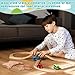 6 Pieces Switch Track Wooden Train Set Wooden Train Track Set-2Pcs T Switch Wood Train Bridges Straight Wood-en Train Tracks Accessories for Most Major Toy Tra-in Tracks Railway