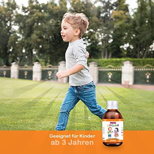 Neo Peques Appetite Sirup (150 ml), appetitanregendes Nahrungsergänzungsmittel für Kinder ab 3 Jahren, mit Spirulina, Mineralstoff-Komplex und Pflanzenextrakten, mit Himbeergeschmack