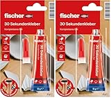 fischer 30 Sekundenkleber, korrigierbarer Kleber, klebt in Sekundenschnelle fast alle Materialien,...