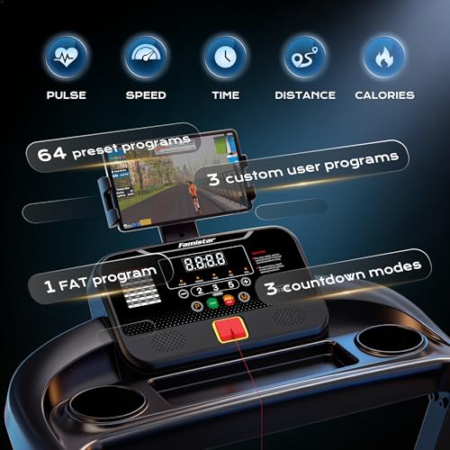 Image of Incline Treadmill for Home 400 lbs Capacity, Folding Treadmill with APP Control, 15% Auto Incline or 6% Manual Incline, 7.5MPH or 10MPH, 16'' or 18'' Wide Belt, Safety Handrail, 64 Programs