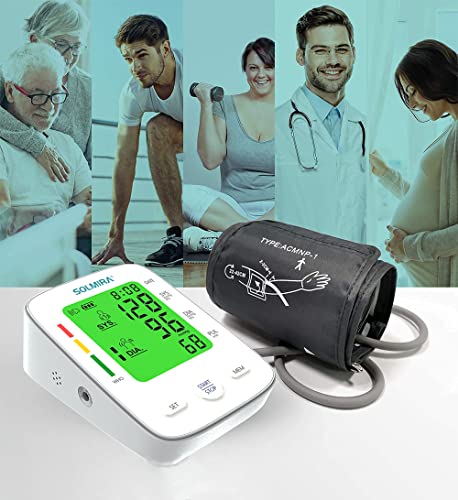Miniatura 4 de SOLMIRA - Tensiómetro de Brazo Digital CK-A139, Automático, 2 Usuarios x 90 Mediciones, Indicador OMS, Pantalla Grande, Brazalete Ajustable 22-32cm, USB Tipo C o Pilas, Blanco