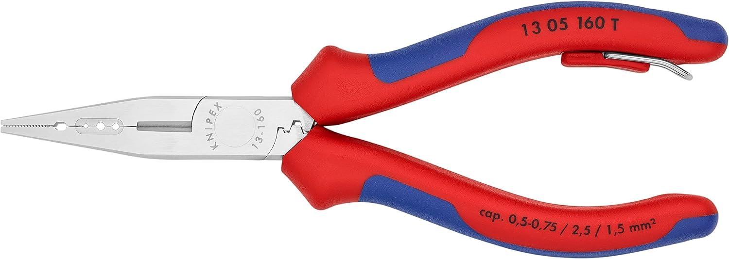 Knipex 13 05 160 T Electricians Pliers With Multi-Component Grips Tethered-160mm