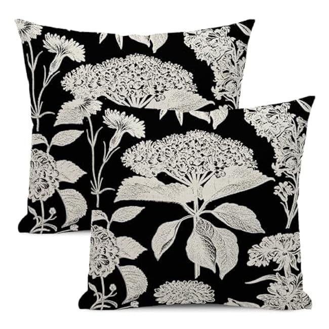 Floral Pillow Covers 16x16 Inches Set of 2 Sage Green Blue Floral Throw Pillow Covers Outdoor Rustic Spring Summer Flower Decoration Pillowcase Farmhouse Decorative Cushion Cover For Sofa Couch